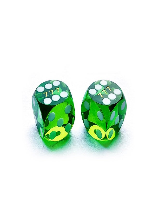 Bescon Dice Professional Small Precision Dice 12.7mm (1/2 inch) with Random Serial Number, Mini Precision Cut Dice 12.7MM Gem Green - Image 1